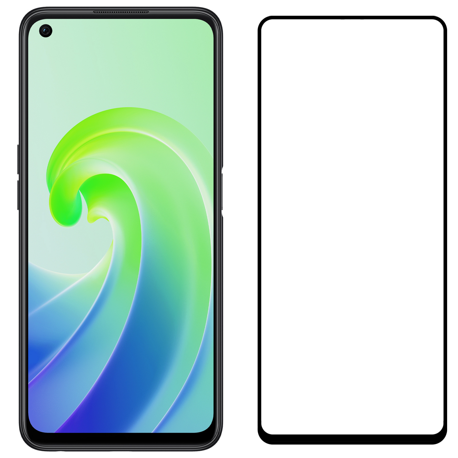 NoXx Screenprotector Geschikt voor OPPO A76 Screenprotector Tempered Glass Gehard Glas Full Cover - 3x