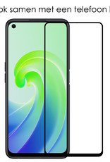 NoXx Screenprotector Geschikt voor OPPO A76 Screenprotector Tempered Glass Gehard Glas Full Cover - 3x