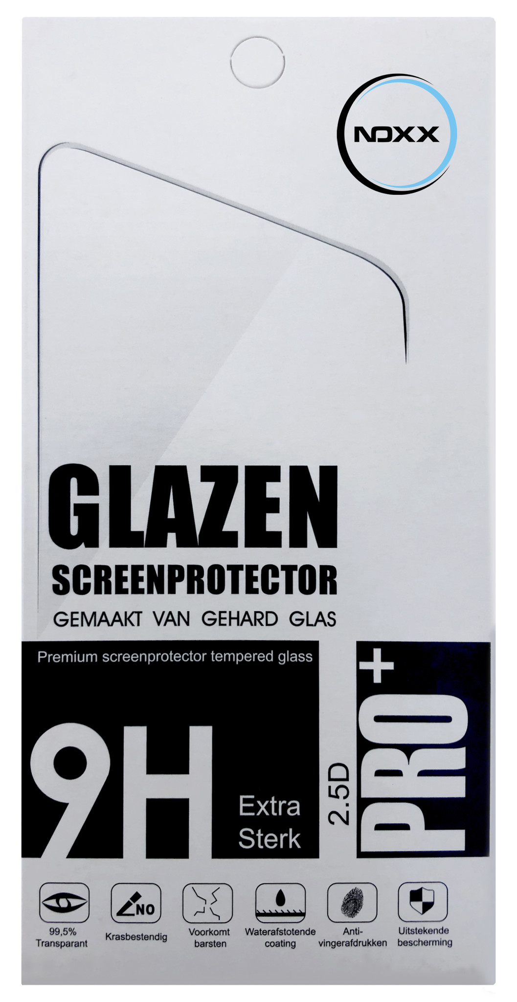 NoXx OPPO A76 Screenprotector Bescherm Glas Gehard Full Cover - OPPO A76 Screen Protector 3D Tempered Glass - 3x