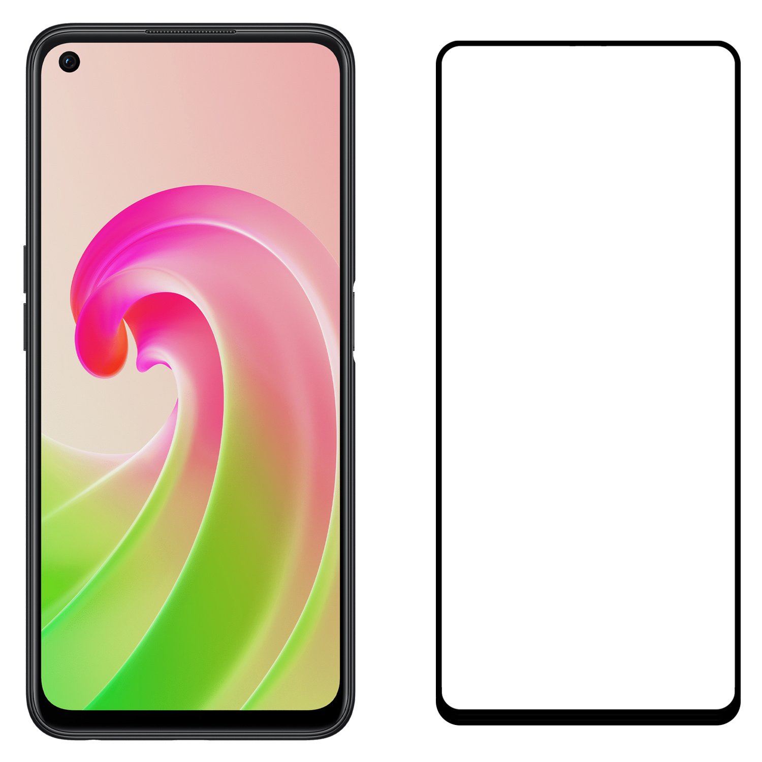 Nomfy Screenprotector Geschikt voor OPPO A76 Screenprotector Bescherm Glas - Screenprotector Geschikt voor OPPO A76 Screen Protector Tempered Glass Full Screen Full Cover
