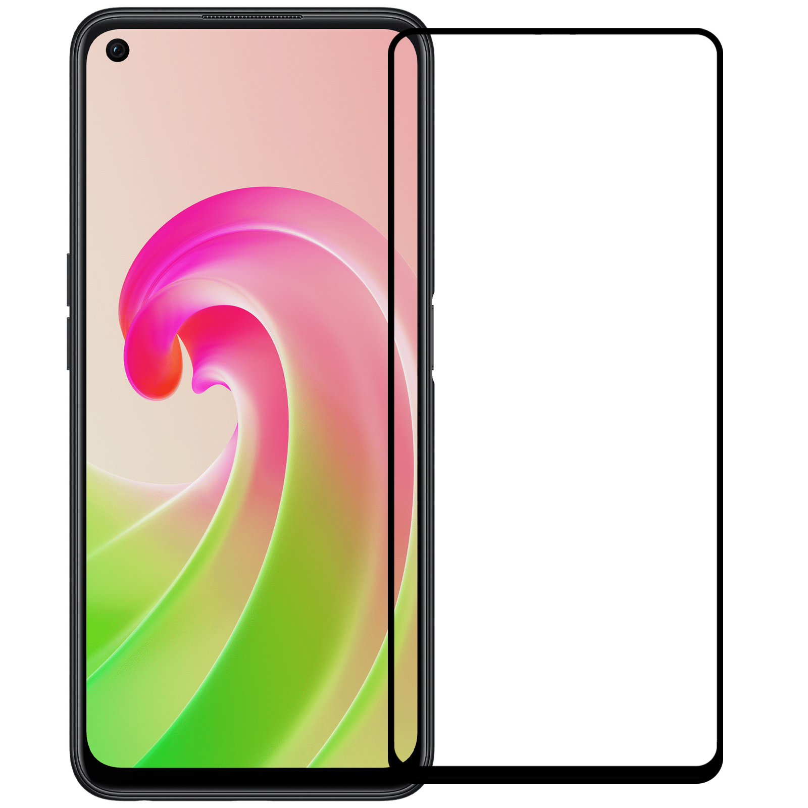 Nomfy Screenprotector Geschikt voor OPPO A76 Screenprotector Bescherm Glas - Screenprotector Geschikt voor OPPO A76 Screen Protector Tempered Glass Full Screen Full Cover