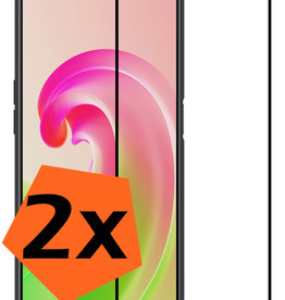 Nomfy Nomfy OPPO A76 Screenprotector Glas Full Cover - 2 PACK