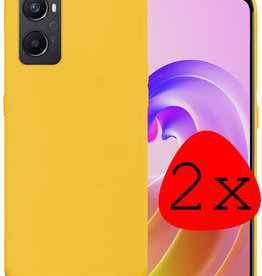 BASEY. BASEY. OPPO A76 Hoesje Siliconen - Geel - 2 PACK