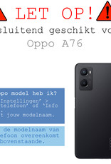 BASEY. Hoes Geschikt voor OPPO A76 Hoesje Siliconen Back Cover Case - Hoesje Geschikt voor OPPO A76 Hoes Cover Hoesje - Transparant - 2 Stuks