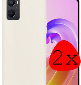 BASEY. BASEY. OPPO A76 Hoesje Siliconen - Wit - 2 PACK