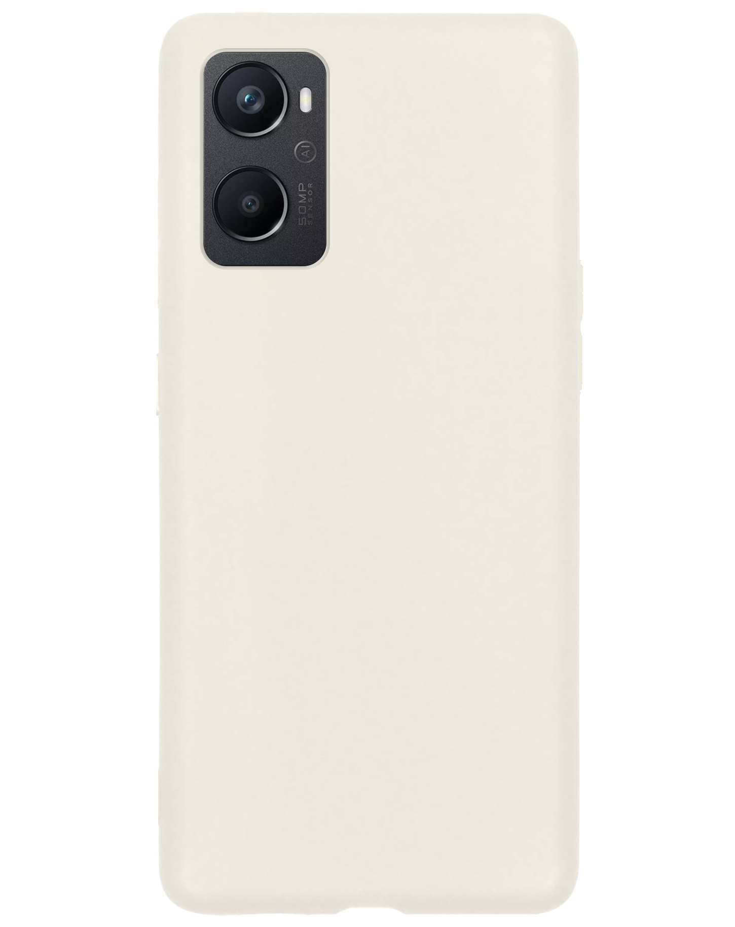 BASEY. Hoes Geschikt voor OPPO A76 Hoesje Siliconen Back Cover Case - Hoesje Geschikt voor OPPO A76 Hoes Cover Hoesje - Wit - 2 Stuks