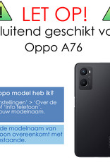 NoXx Hoes Geschikt voor OPPO A76 Hoesje Cover Siliconen Back Case Hoes - Groen