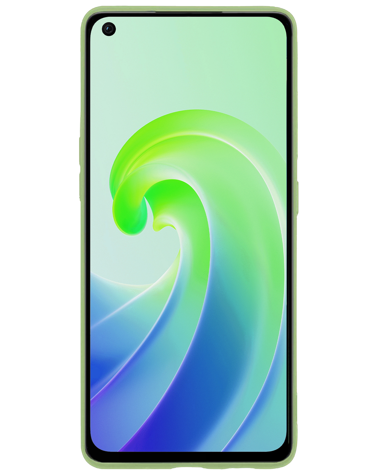 NoXx Hoes Geschikt voor OPPO A76 Hoesje Cover Siliconen Back Case Hoes - Groen