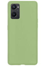 NoXx Hoes Geschikt voor OPPO A76 Hoesje Cover Siliconen Back Case Hoes - Groen