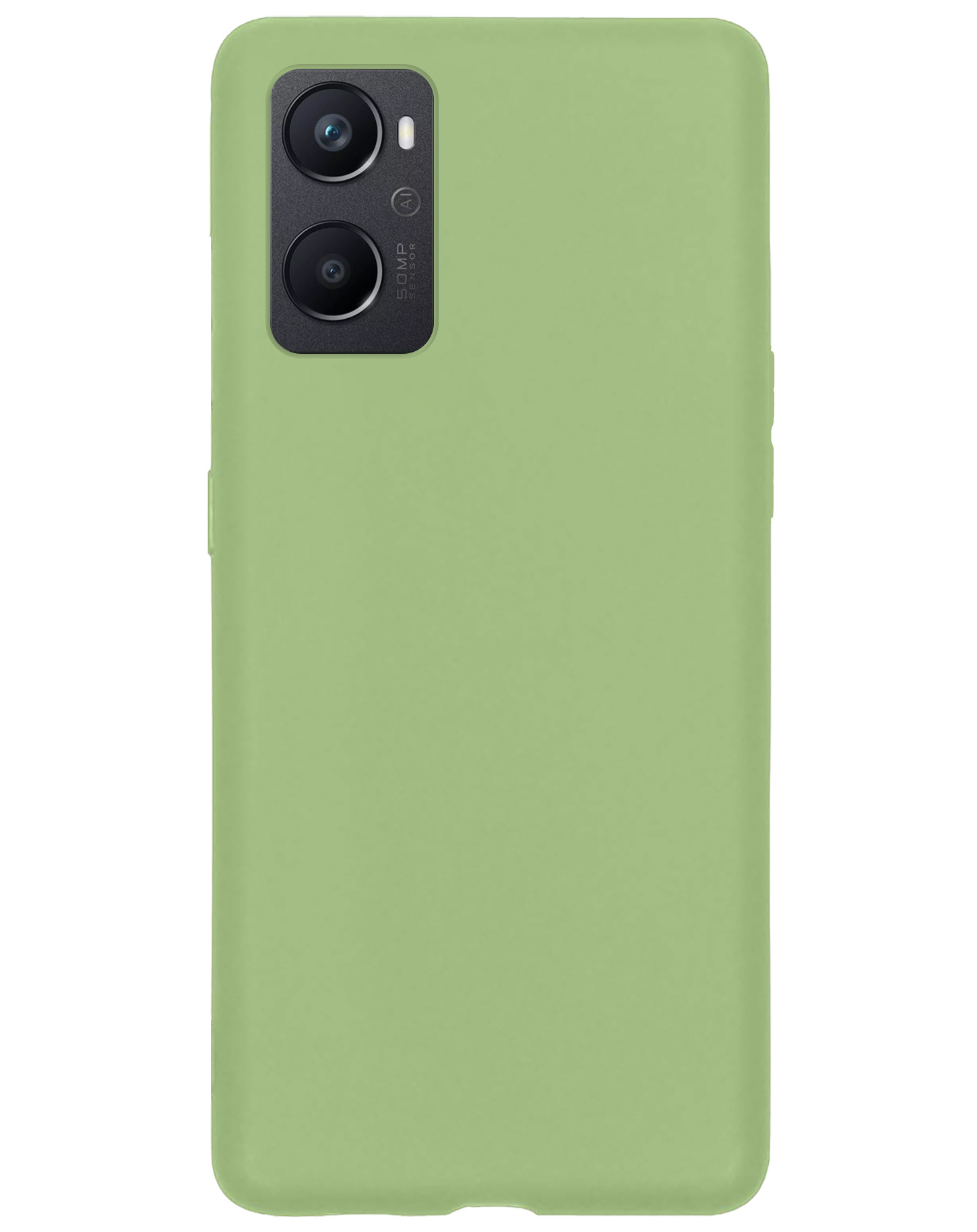 NoXx Hoes Geschikt voor OPPO A76 Hoesje Cover Siliconen Back Case Hoes - Groen
