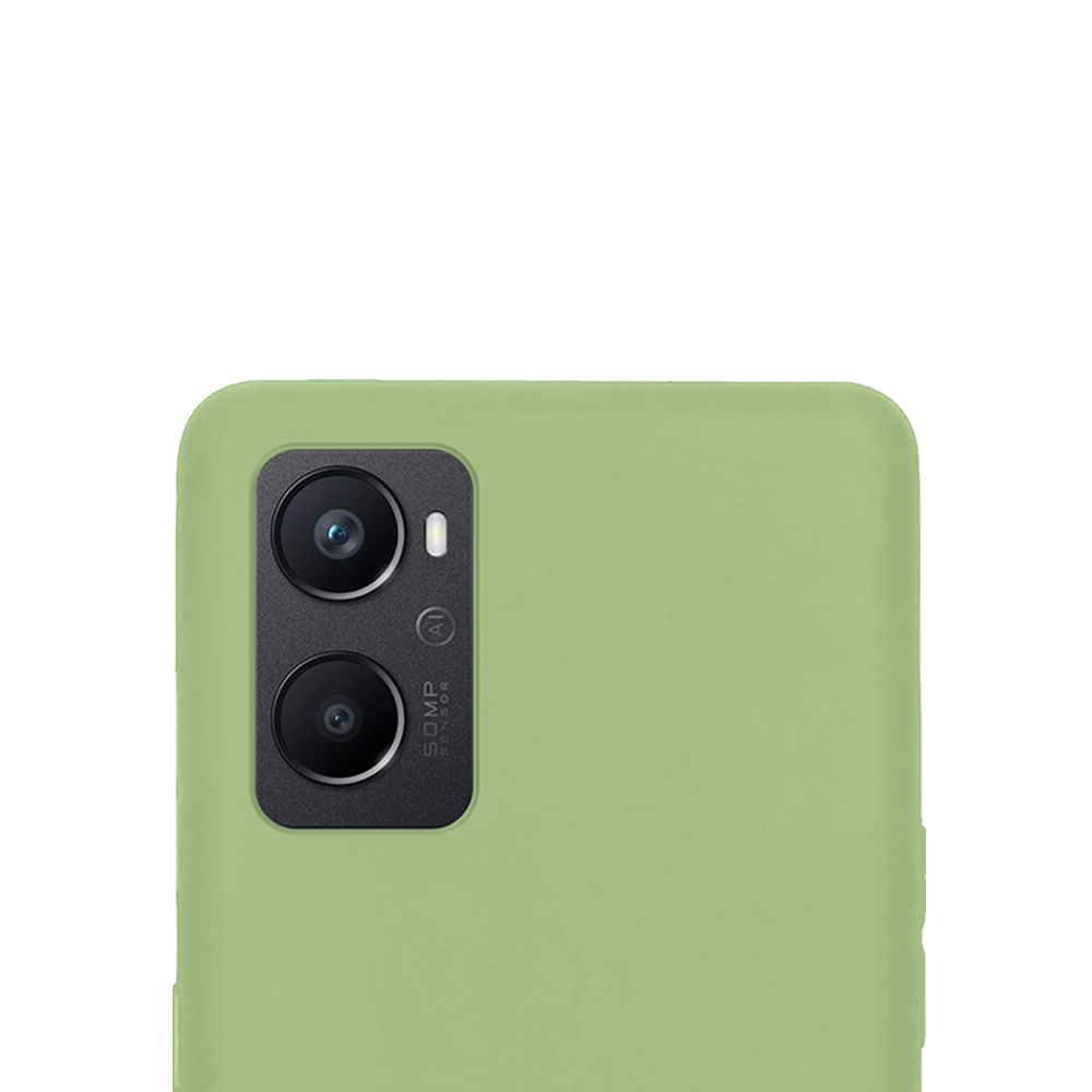 NoXx Hoes Geschikt voor OPPO A76 Hoesje Cover Siliconen Back Case Hoes - Groen