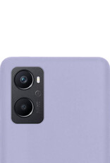NoXx Hoes Geschikt voor OPPO A76 Hoesje Cover Siliconen Back Case Hoes - Lila