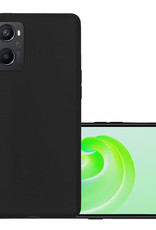 NoXx Hoes Geschikt voor OPPO A76 Hoesje Cover Siliconen Back Case Hoes - Zwart