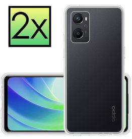 NoXx NoXx OPPO A76 Hoesje Siliconen - Transparant - 2 PACK