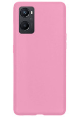 Nomfy OPPO A76 Hoesje Siliconen - OPPO A76 Hoesje Licht Roze Case - OPPO A76 Cover Siliconen Back Cover - Licht Roze