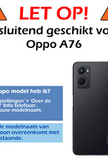 Nomfy OPPO A76 Hoesje Siliconen - OPPO A76 Hoesje Zwart Case - OPPO A76 Cover Siliconen Back Cover - Zwart
