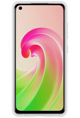 Nomfy Hoesje Geschikt voor OPPO A76 Hoesje Siliconen Cover Case - Hoes Geschikt voor OPPO A76 Hoes Back Case - 2-PACK - Transparant