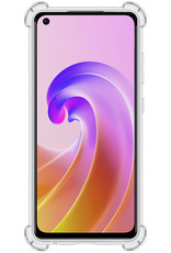 BASEY. Hoes Geschikt voor OPPO A76 Hoesje Shock Proof Case Hoes Siliconen Met Screenprotector - Hoesje Geschikt voor OPPO A76 Hoes Cover Shockproof - Transparant