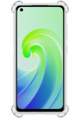 NoXx Hoes Geschikt voor OPPO A76 Hoesje Siliconen Cover Shock Proof Back Case Shockproof Hoes Met Screenprotector - Transparant