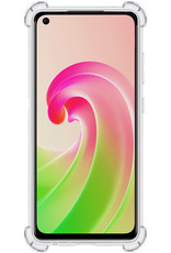 Nomfy Hoesje Geschikt voor OPPO A76 Hoesje Shock Proof Cover Case Shockproof Met Screenprotector - Hoes Geschikt voor OPPO A76 Hoes Siliconen Back Case - Transparant