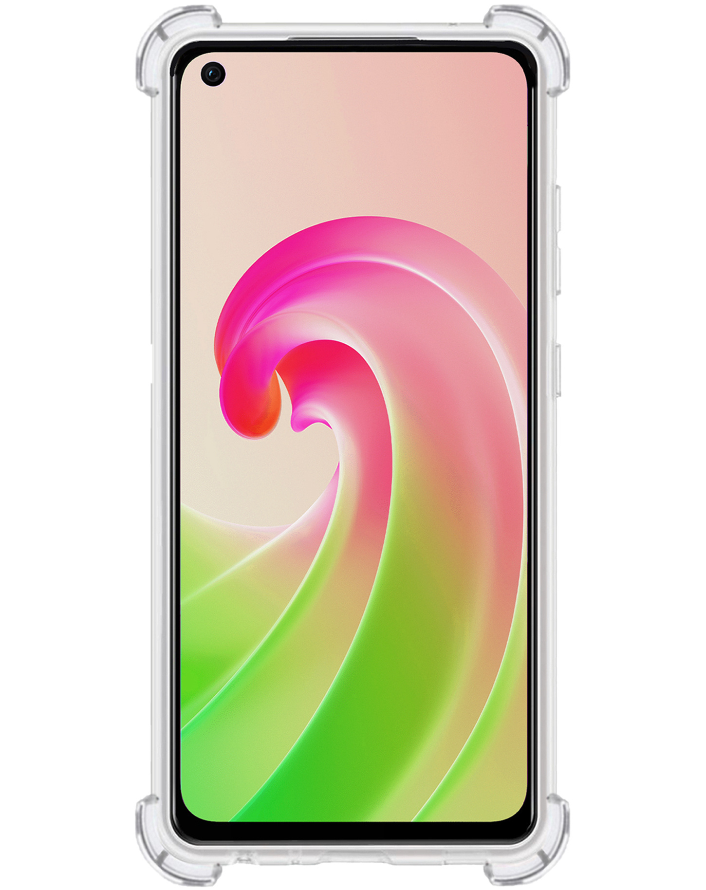 Nomfy Hoesje Geschikt voor OPPO A76 Hoesje Shock Proof Cover Case Shockproof Met Screenprotector - Hoes Geschikt voor OPPO A76 Hoes Siliconen Back Case - Transparant