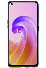 BASEY. Hoes Geschikt voor OPPO A76 Hoesje Siliconen Back Cover Case Met 2x Screenprotector - Hoesje Geschikt voor OPPO A76 Hoes Cover Hoesje - Donkerblauw