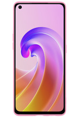 BASEY. Hoes Geschikt voor OPPO A76 Hoesje Siliconen Back Cover Case Met 2x Screenprotector - Hoesje Geschikt voor OPPO A76 Hoes Cover Hoesje - Lichtroze