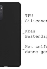 BASEY. Hoes Geschikt voor OPPO A76 Hoesje Siliconen Back Cover Case Met 2x Screenprotector - Hoesje Geschikt voor OPPO A76 Hoes Cover Hoesje - Zwart