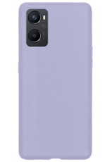 NoXx OPPO A76 Hoesje Back Cover Siliconen Case Hoes Met Screenprotector - Lila