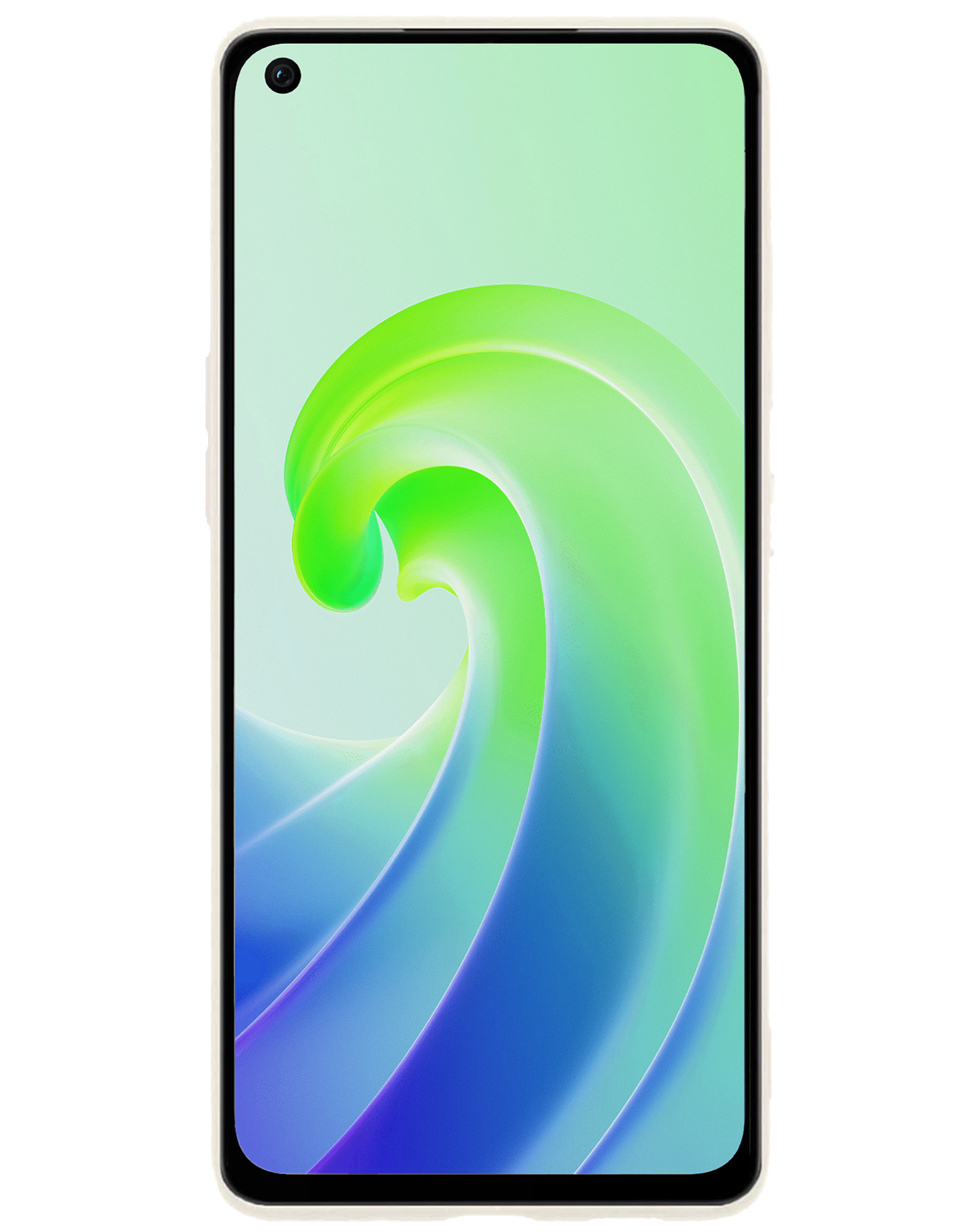 NoXx Hoes Geschikt voor OPPO A76 Hoesje Cover Siliconen Back Case Hoes Met Screenprotector - Wit