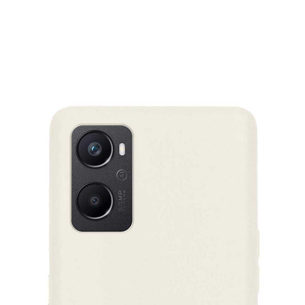 NoXx Hoes Geschikt voor OPPO A76 Hoesje Cover Siliconen Back Case Hoes Met Screenprotector - Wit