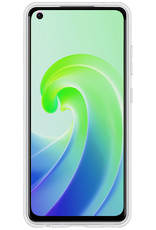 NoXx Hoes Geschikt voor OPPO A76 Hoesje Cover Siliconen Back Case Hoes Met 2x Screenprotector - Transparant