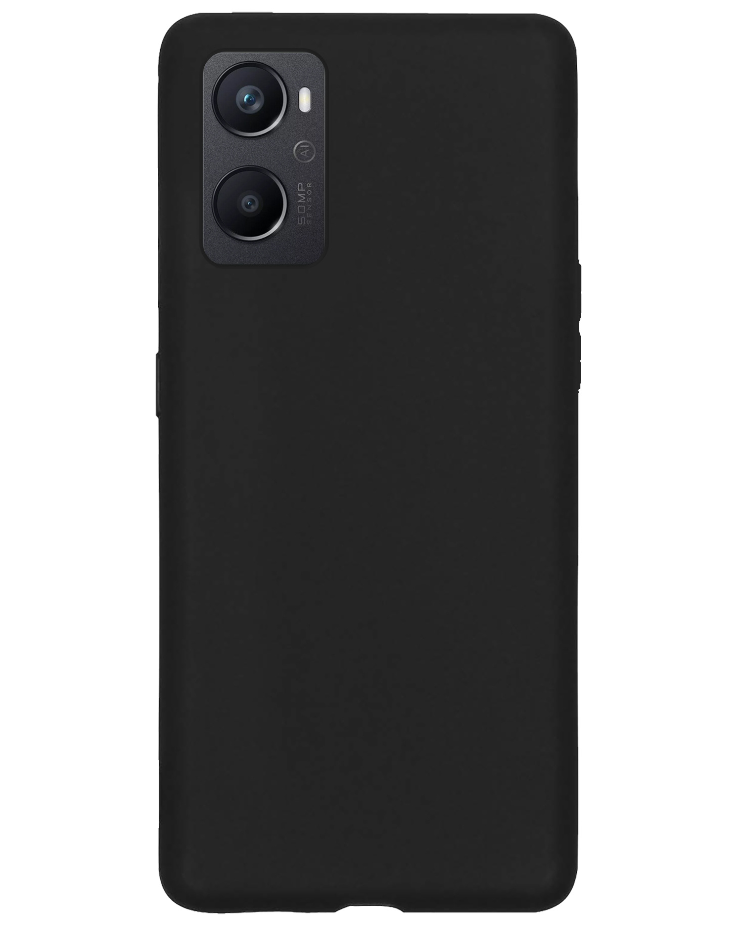 NoXx Hoes Geschikt voor OPPO A76 Hoesje Cover Siliconen Back Case Hoes Met 2x Screenprotector - Zwart