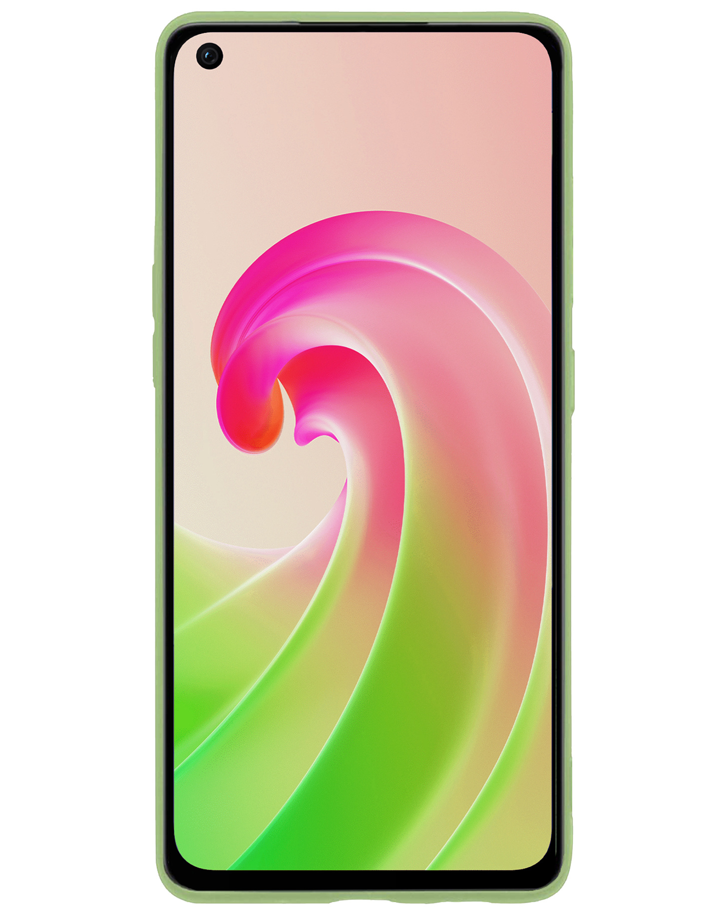 Nomfy Hoesje Geschikt voor OPPO A76 Hoesje Siliconen Cover Case Met Screenprotector - Hoes Geschikt voor OPPO A76 Hoes Back Case - Groen