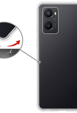 Nomfy Hoesje Geschikt voor OPPO A76 Hoesje Siliconen Cover Case Met Screenprotector - Hoes Geschikt voor OPPO A76 Hoes Back Case - Transparant