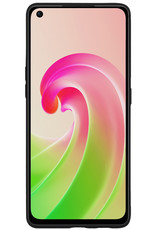 Nomfy Hoesje Geschikt voor OPPO A76 Hoesje Siliconen Cover Case Met Screenprotector - Hoes Geschikt voor OPPO A76 Hoes Back Case - Zwart