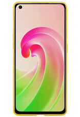 Nomfy Hoesje Geschikt voor OPPO A76 Hoesje Siliconen Cover Case Met 2x Screenprotector - Hoes Geschikt voor OPPO A76 Hoes Back Case - Geel