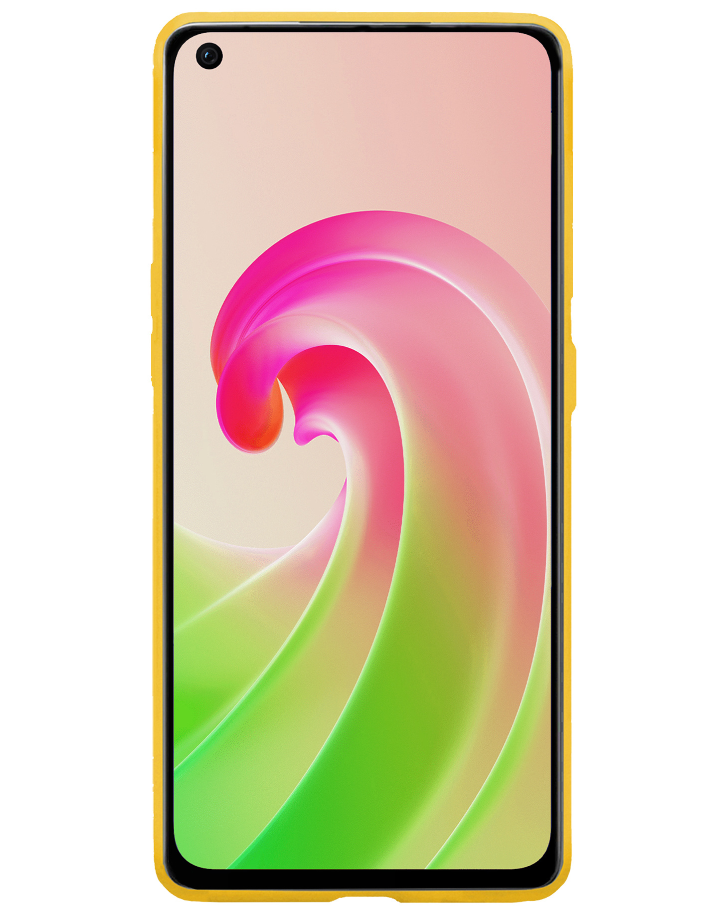 Nomfy Hoesje Geschikt voor OPPO A76 Hoesje Siliconen Cover Case Met 2x Screenprotector - Hoes Geschikt voor OPPO A76 Hoes Back Case - Geel