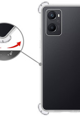 Nomfy Hoesje Geschikt voor OPPO A96 Hoesje Shock Proof Cover Case Shockproof - Hoes Geschikt voor OPPO A96 Hoes Siliconen Back Case - Transparant