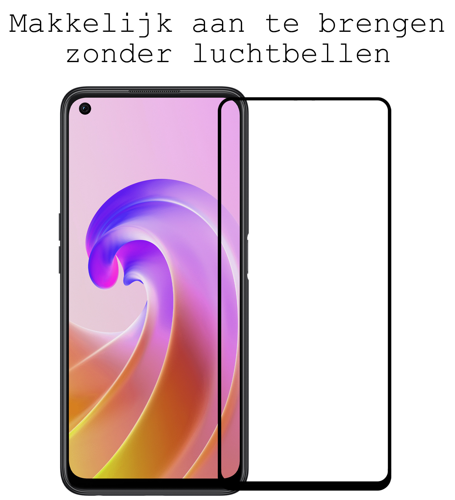 BASEY. Screenprotector Geschikt voor OPPO A96 Screenprotector Beschermglas Full Cover - Screenprotector Geschikt voor OPPO A96 Screen Protector Full Cover - 2 Stuks