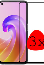 BASEY. Screenprotector Geschikt voor OPPO A96 Screenprotector Beschermglas Full Cover - Screenprotector Geschikt voor OPPO A96 Screen Protector Full Cover - 3 Stuks