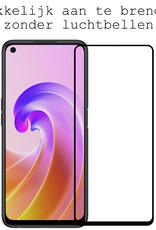 BASEY. Screenprotector Geschikt voor OPPO A96 Screenprotector Beschermglas Full Cover - Screenprotector Geschikt voor OPPO A96 Screen Protector Full Cover - 3 Stuks