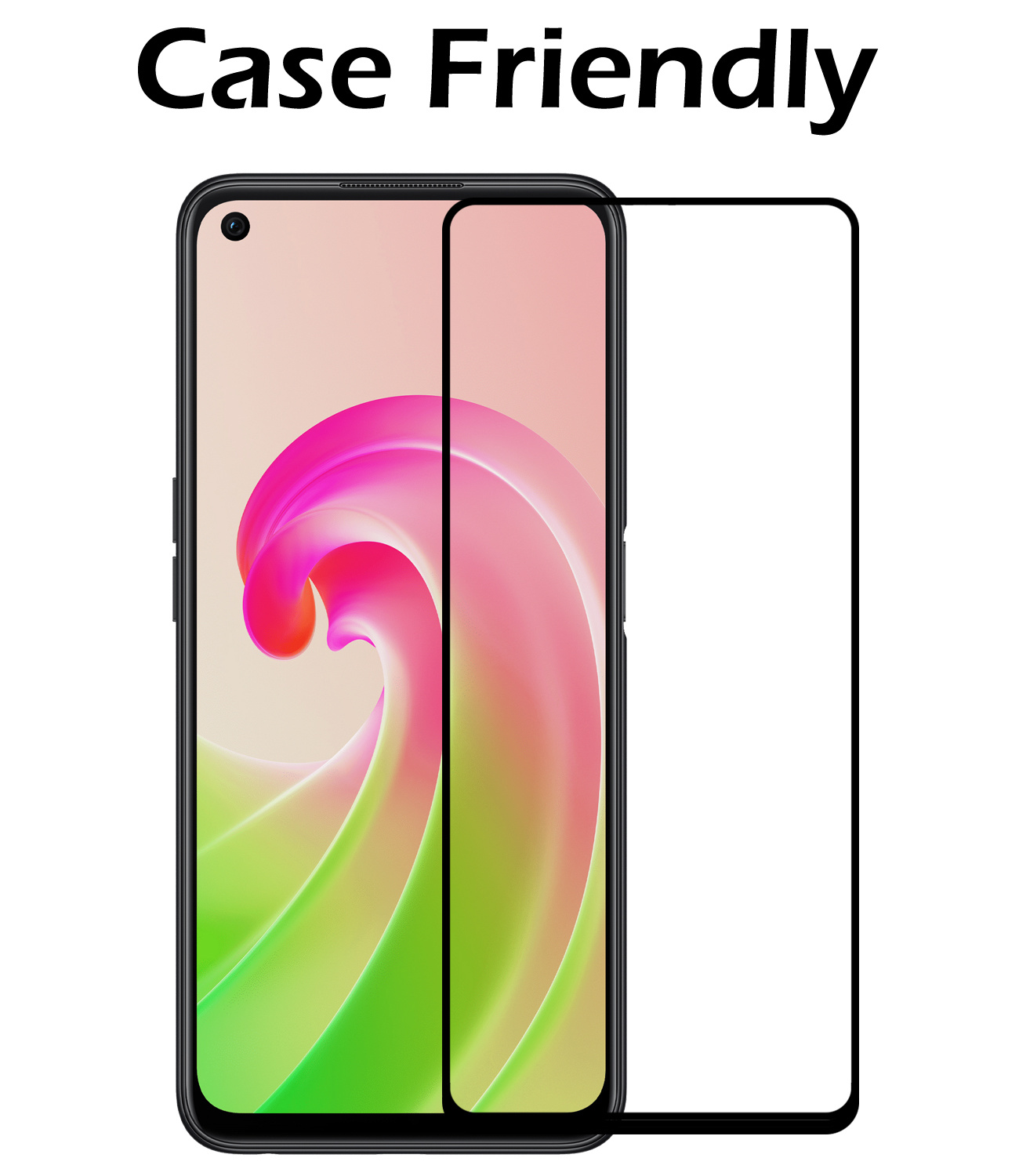 Nomfy Screenprotector Geschikt voor OPPO A96 Screenprotector Bescherm Glas - Screenprotector Geschikt voor OPPO A96 Screen Protector Tempered Glass Full Screen Full Cover - 2 PACK