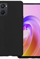 BASEY. Hoes Geschikt voor OPPO A96 Hoesje Siliconen Back Cover Case - Hoesje Geschikt voor OPPO A96 Hoes Cover Hoesje - Zwart