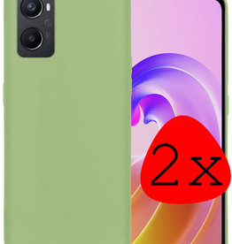 BASEY. BASEY. OPPO A96 Hoesje Siliconen - Groen - 2 PACK