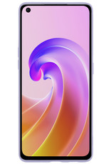 BASEY. Hoes Geschikt voor OPPO A96 Hoesje Siliconen Back Cover Case - Hoesje Geschikt voor OPPO A96 Hoes Cover Hoesje - Lila - 2 Stuks