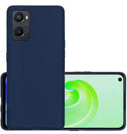 NoXx NoXx OPPO A96 Hoesje Siliconen - Donkerblauw