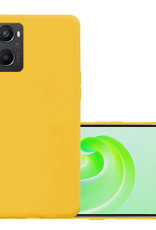 NoXx Hoes Geschikt voor OPPO A96 Hoesje Cover Siliconen Back Case Hoes - Geel