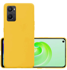 NoXx NoXx OPPO A96 Hoesje Siliconen - Geel