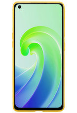 NoXx Hoes Geschikt voor OPPO A96 Hoesje Cover Siliconen Back Case Hoes - Geel